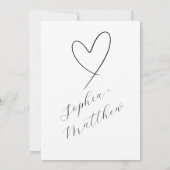 Minimaal handgetekend trouwkaart 'Save The Date' Save The Date (Achterkant)