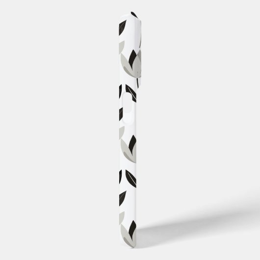 Minimaal handgetekende Boho Tulpen Monogram Naam Case-Mate iPhone Case (Achterkant / Rechts)