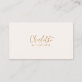 Minimaal, Handschrift, Beige Visitekaartje (Voorkant)
