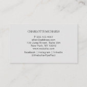 Minimaal, Handschrift, Grijs Visitekaartje (Achterkant)