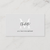 Minimaal, Handschrift, Grijs Visitekaartje (Voorkant)