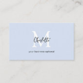 Minimaal, Handschrift, Lichtblauw Visitekaartje (Voorkant)