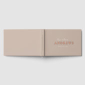 Minimaal, handschrift, Roos-gouden-Folie, bruin Gastenboek (Volledig)