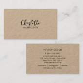 Minimaal, handschrift visitekaartje (Voorkant / Achterkant)