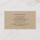 Minimaal, handschrift visitekaartje (Achterkant)