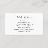 Minimaal, Handschrift, Zwart Visitekaartje (Achterkant)