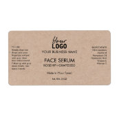 Minimaal handvat- of gezichtsserumetiket etiket (Voorkant)
