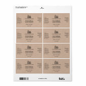 Minimaal handvat- of gezichtsserumetiket etiket (Full Sheet)