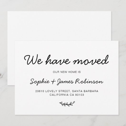 Minimaal hebben we de nieuwe mededeling over thuis kaart (Voorkant / Achterkant)