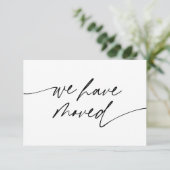 Minimaal hebben we een elegant script verplaatst aankondiging (Staand voorkant)