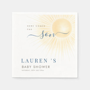 Minimaal Here Comes The Son Boy Baby Shower Feestj Servet