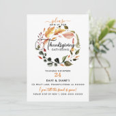 Minimaal Herfst krans Thanksgiving verzamelen Kaart (Staand voorkant)