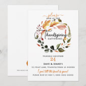 Minimaal Herfst krans Thanksgiving verzamelen Kaart (Voorkant / Achterkant)