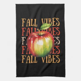 Minimaal herfstthema | Herfst Vibes Black Theedoek