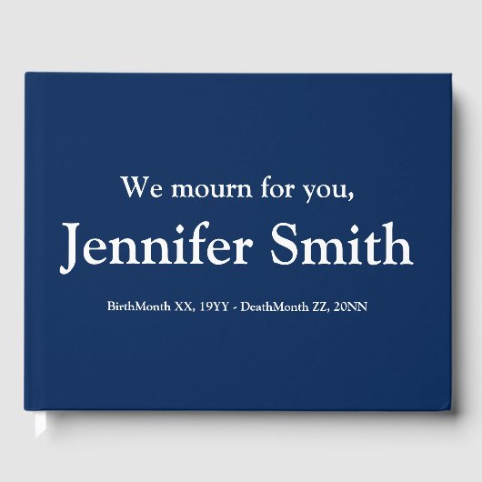 Minimaal herinneringsboek gastenboek (Voorkant)