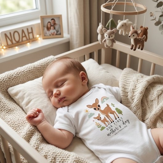 Minimaal Hertenmoeder Baby Eerste Moederdag Ontwer Romper
