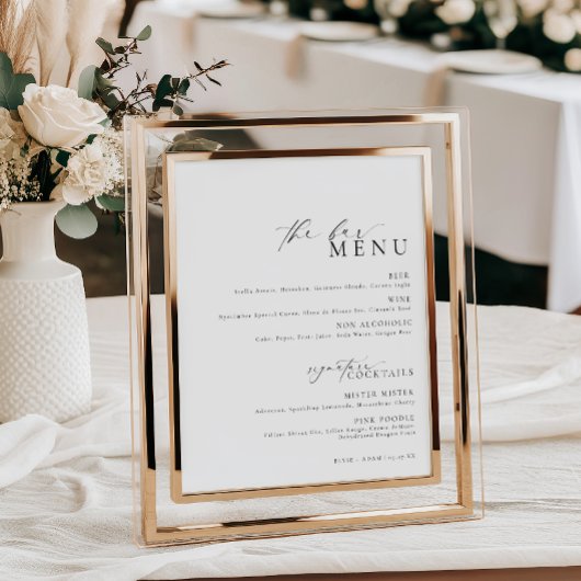 Minimaal het streepjesmenu van Ellesmere Modern Poster