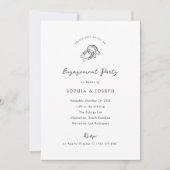 Minimaal Hoefijzer Black and White Engagement Part Kaart (Voorkant)