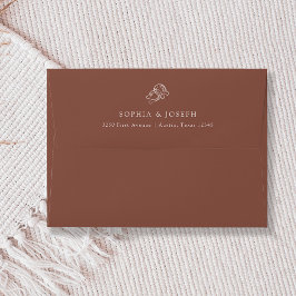 Minimaal Hoefijzer | Rustic Brown Wedding Envelop