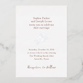 Minimaal Hoefijzer | Rustic Brown Wedding Zilver Folie Uitnodiging (Voorkant)