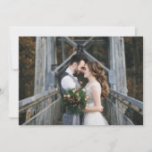 Minimaal Hoefijzer | Zwart-wit trouwfoto Bedankkaart (Achterkant)