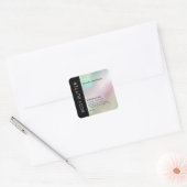 Minimaal holografisch etiket voor typografie (Envelop)