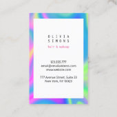 Minimaal holografisch Visitekaartje (Achterkant)