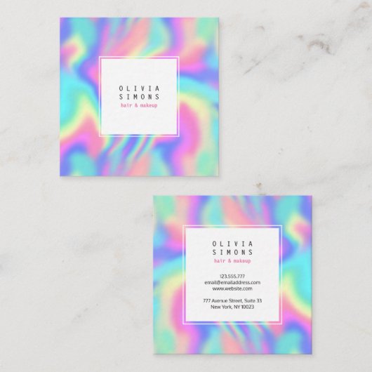 Minimaal holografisch Visitekaartje (Voorkant / Achterkant)