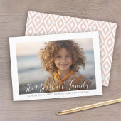 Minimaal - Horizontale foto - Handgeschreven scrip Feestdagenkaart