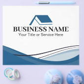 Minimaal Huizen Makelaar Logo in Blauw Flyer (Enkel)