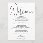 Minimaal huwelijksreisprogramma - huwelijksontvang programmakaart (Voorkant)