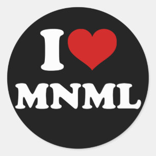 Minimaal I Love Ronde Sticker