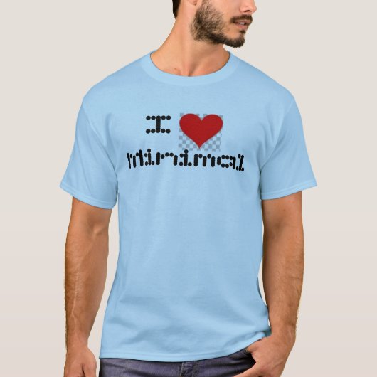 Minimaal I Love T-shirt (Voorkant)