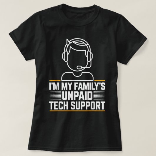 Minimaal in mijn gezin: onbetaalde technische onde t-shirt (Design voorkant)