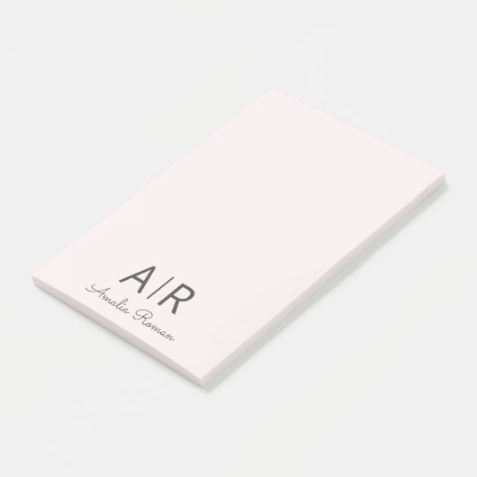 Minimaal Initiaal & gepersonaliseerd Post-it® Notes (Schuin)