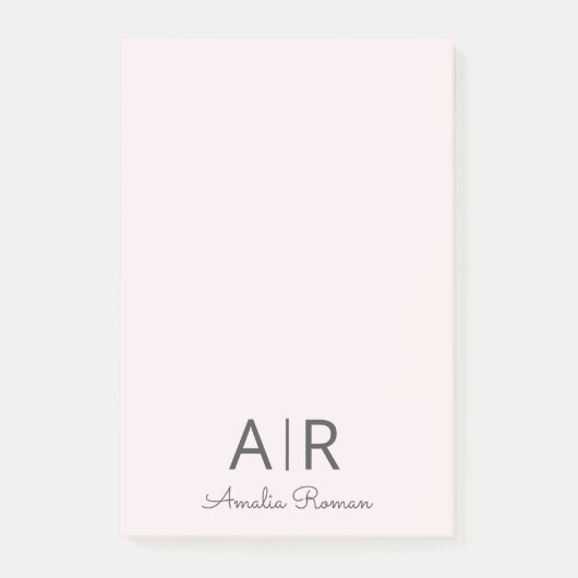 Minimaal Initiaal & gepersonaliseerd Post-it® Notes (Voorkant)