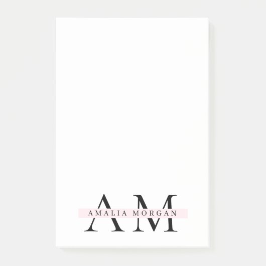 Minimaal Initiaal & gepersonaliseerd Post-it® Notes (Voorkant)
