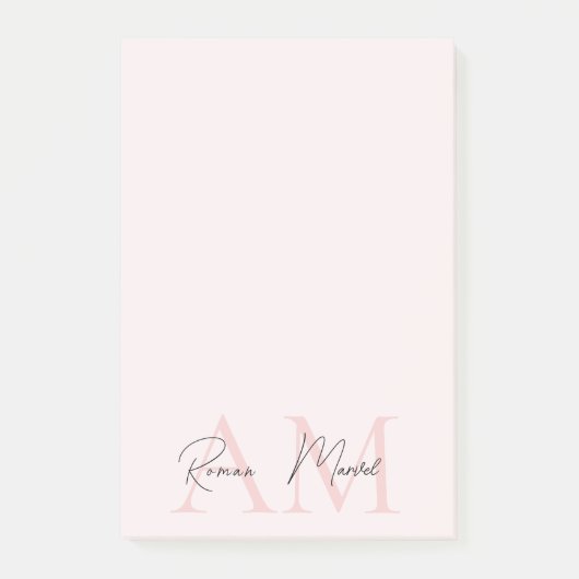 Minimaal Initiaal & gepersonaliseerd Post-it® Notes (Voorkant)