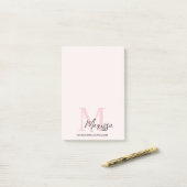 Minimaal Initiaal & gepersonaliseerd Post-it® Notes (Op bureau)