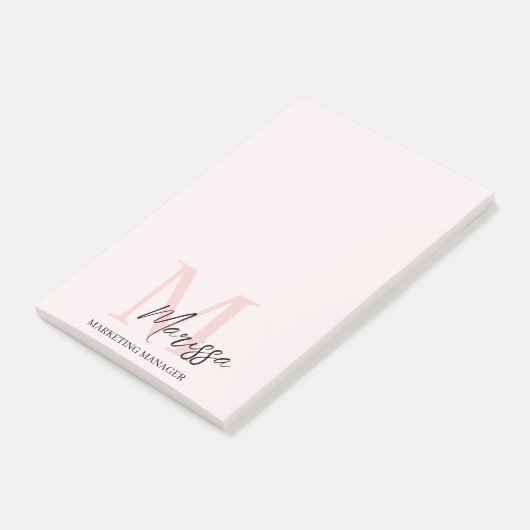 Minimaal Initiaal & gepersonaliseerd Post-it® Notes (Schuin)