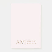 Minimaal Initiaal & gepersonaliseerd Post-it® Notes (Voorkant)