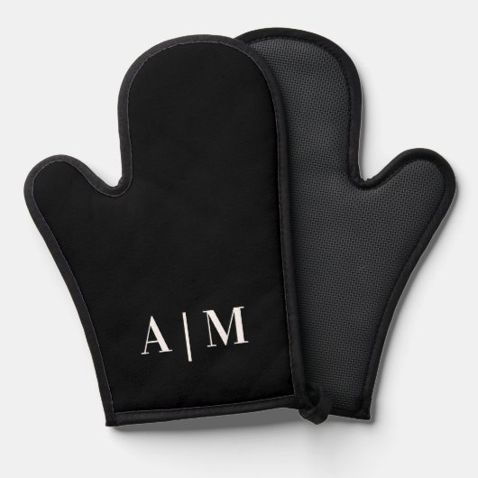 Minimaal Initiaal zwart Ovenwant (Voorkant / Achterkant)