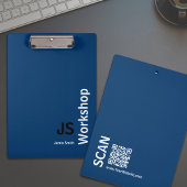 Minimaal Initialen Zwart Blauw Wit Workshop Klembord