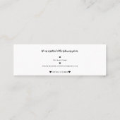 Minimaal invoegen van Photo Baby shower Registry Mini Visitekaartje (Achterkant)