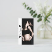 Minimaal invoegen van Photo Baby shower Registry Visitekaartje (Staand voorkant)