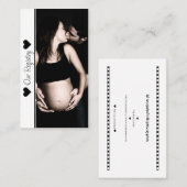 Minimaal invoegen van Photo Baby shower Registry Visitekaartje (Voorkant / Achterkant)