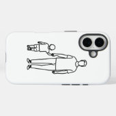"Minimaal iPhone-hoesje met vader en kind in lijne Case-Mate iPhone Case (Achterkant (horizontaal))