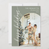 Minimaal jaar in Review Prettige feestdagen Feestdagenkaart (Voorkant)