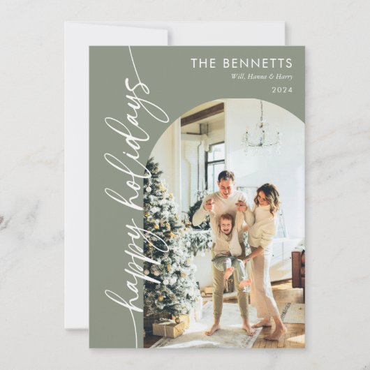 Minimaal jaar in Review Prettige feestdagen Feestdagenkaart (Voorkant)