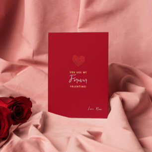 Minimaal je bent mijn eeuwige Valentijn Rode Hart Kaart